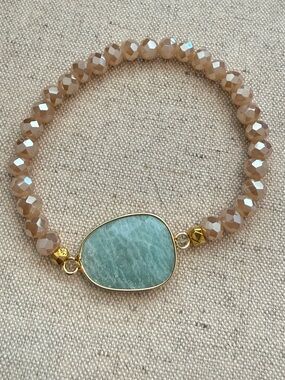 Amazonite Multifaceted Statement Bracelet NWT